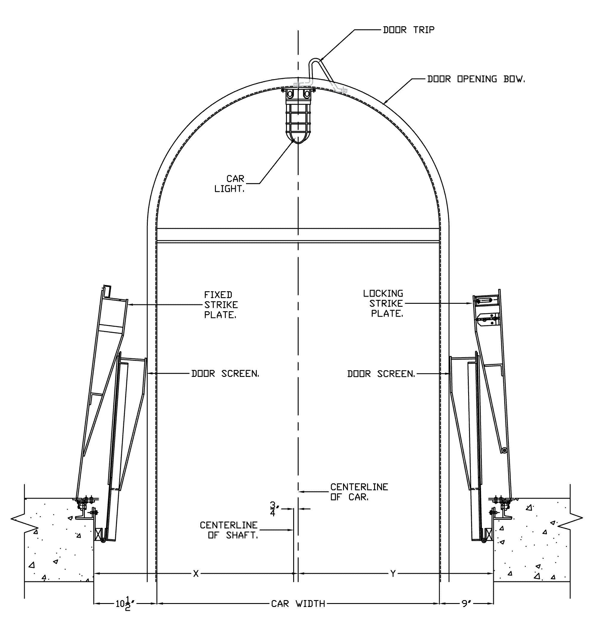 sidewalk elevator lift drawing