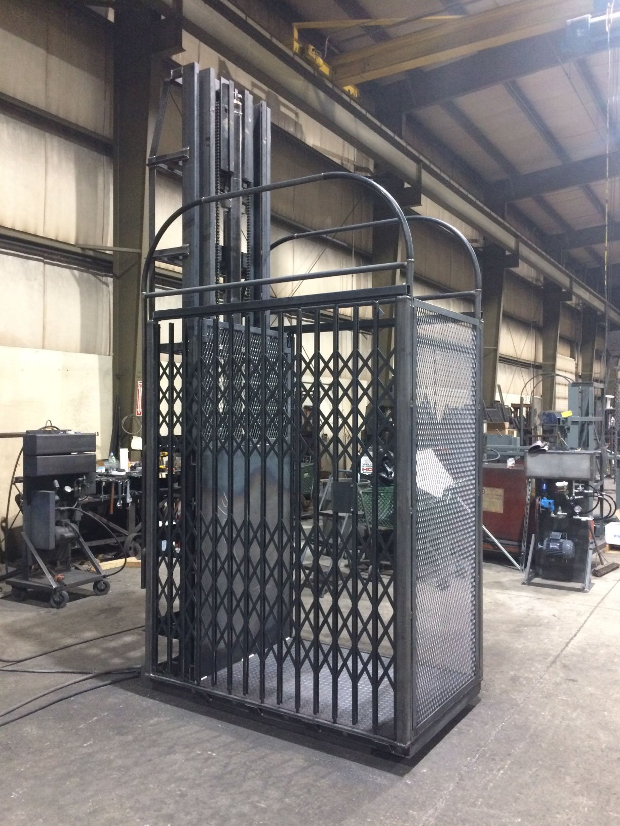 sidewalk elevator lift in the factory