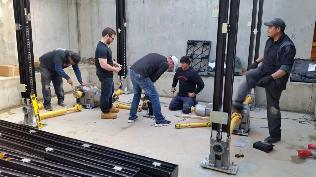 underground car lift install